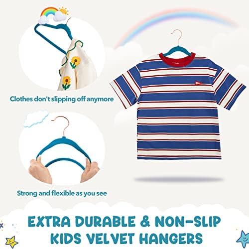 HOUSE DAY Velvet Kids Hangers 60 Pack, Premium Childrens Hangers for Closet - Image 3