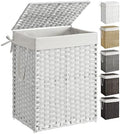SONGMICS Laundry Hamper with Lid, 23.8 Gal (90 L) Synthetic Rattan,Foldable by SONGMICSbySONGMICSHOME