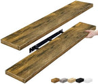 Sorbus Floating Shelves for Wall Storage (48 Inch, 2 Pack, Rustic Brown) by Sorbus