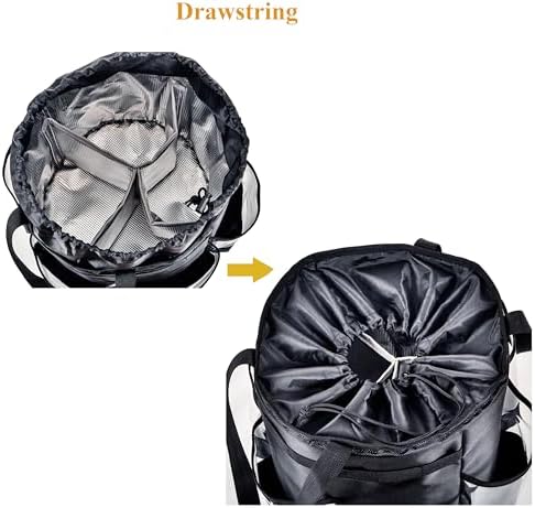Circular Hairdressing Bag, 2 Piece Set Hairstylist Travel Bag, Large Capacity Makeup Bag for Hairstylist, Barber Tools Storage Organizer with Heat Insulation Material, Waterproof Shower Toiletry Bag - Image 3