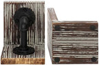 MyGift Decorative Bookends, Office Book Ends for Shelf, Book Holder L-Shaped Stand Desktop, Solid Torched Wood with Realistic Industrial Pipe Design - Image 6