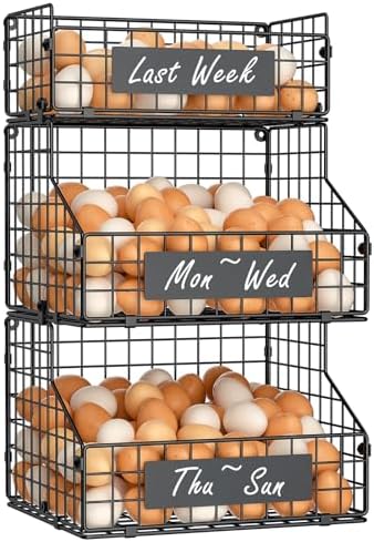 Egg Holder Countertop with DIY Nameplate for Egg Storage, Egg Container by keomaisyto
