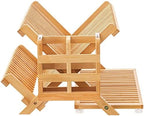 Bamboo 3 Tier Dish Drying Rack with Utensil Holder by Oyydecor