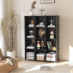 AWTATOS 12 Cube Storage Organizer, Closet Organizer Storage Shelves, Black - Image 2