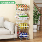 SAYZH 4-Tier Fruit Basket Stand with Vegetable Baskets for Kitchen, White - Image 7