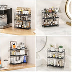 Bathroom Counter Organizer, Makeup Organizer Countertop Rack, 3 Tier, Black - Image 6