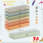 Fainne 36 Pcs Plastic Pencil Cases Bulk, Pencil Box, Morandi Color - Image 2
