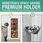 Honeyera Storage for Stuffed Animal - Over Door Organizer for Stuffies, Baby Accessories, and Toy Plush organizer/Easy Installation with Breathable Hanging Storage Pockets (SuperHero Red) - Image 3