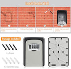 Key Lock Box Wall Mounted, Fayleeko 4 Digit Combination Lockbox for Outside, House Keys - 5 Keys Capacity, Key Safe Security Storage Lock Box for Indoor, Outdoor, Garage, Garden, Store (Black, 4Pack) - Image 7
