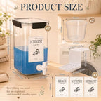 Soaoo 2 Pcs Laundry Detergent Dispenser 87 oz Liquid Soap Dispenser with Faucet for Laundry Room 2 Liquid Detergent Holder with Labels and 2 Measuring Cup Fabric Softener Container - Image 2