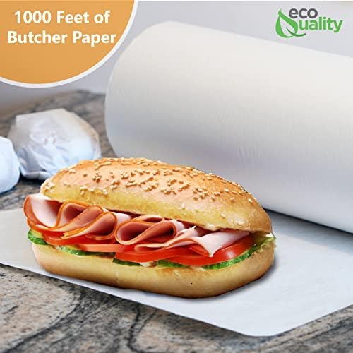 EcoQuality Coated Butcher Paper 15 inch x 1000 FT - Coated Food Service Wrapping Paper Roll for Butcher, Freezer Paper, Restaurants, Food Service, Butcher Paper, Meat Paper, Freezer Roll (1), White - Image 6