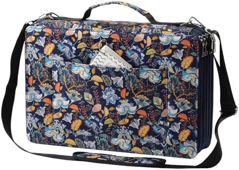 600-Slot Colored Pencil Case, 5-Layer Zipper with Shoulder strap and Handle by Lbxgap