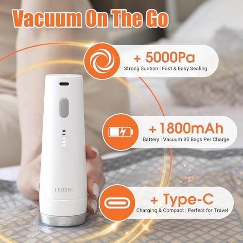 Vacuum Storage Bags for Travel with Cordless Electric Pump, 10 Pack Compression Packing Bags for Luggage and Suitcase, Space Saver Seal Bags for Clothes and Clothing - Image 3