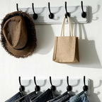 SKOLOO Rustic Coat Rack Wall Mount, 5 Hooks, 17 Inch, Solid Wood, White - Image 3