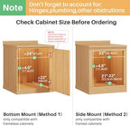 Pull Out Cabinet Organizer, Soft Close Wooden Slide Out Drawers for Pots and Pans, Full-extension Roll Out Shelves for Kitchen Cabinets, Pantry Organization, Bottom & Side Mount(23"W X 21"D x 3.4''H) - Image 3