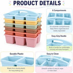6 Pack Classroom Caddy with Handle, 6 Compartment (Groovy) - Image 3