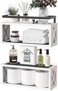 RICHER HOUSE Floating Shelves Bathroom, Wall Mounted Shelf Over Toilet by RicherHouse