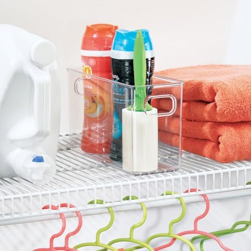iDesign Slim Clear Plastic Storage Bin, Tall Narrow, 4-Pack - Image 5