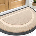 OLANLY Half Circle Front Door Mat Outside 47x32 All-Season Rubber Doormat by OLANLY