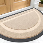 OLANLY Half Circle Front Door Mat Outside 47x32 All-Season Rubber Doormat by OLANLY