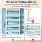 SNTD 8 Tiers Over the Door Organizer, 17" W x 6" D x 69" H, White - Image 5