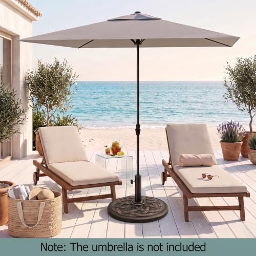 Giantex 43 lbs Patio Market Umbrella Base, 21.5" Heavy Duty Outdoor Stand - Image 2