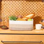 MiniArk Small Storage Baskets for Organizing | Closet Organizer Bins | Shelf Toy Basket | Woven Rope Baskets | Cube Decorative Box | Shallow Basket | 13x8.5x5.1” | 4 Packs Gradient Brown - Image 5