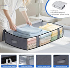 TasticTotes 6 Pack Under Bed Storage Containers, 60L Blanket Storage Bags - Image 3