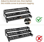Expandable Spice Rack Organizer for Cabinet 3 Tier Spicy Shelf Black 1Pack - Image 6