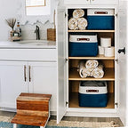 OrganiHaus 16x12.5in Storage Baskets, 3 Pack - Fabric Bins for Shelves - Image 6