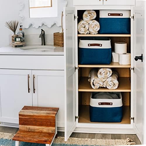 OrganiHaus 16x12.5in Storage Baskets, 3 Pack - Fabric Bins for Shelves - Image 6