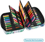 YOUSHARES Colored Pencil Case 220 Slots Pen Case Organizer With Handy Wrap & Zipper, Multilayer Holder for Prismacolor Colored Pencils & Gel Pen (Cactus) - Image 3