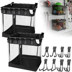 10 Pcs Slatwall Baskets Kit, Slatwall Mesh Storage Baskets with Hooks by NUMAKY