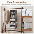 StorageWorks Hanging Closet Organizer for Small Closets, 5 Shelf - Image 4