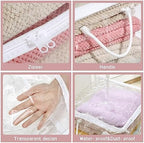10-Pack Clear Zippered Storage Bags with Handles, Two-Way Zipper Foldable Closet Organizer, Bed Sheet Organizer, Plastic Storage Bin for Clothes, Towels - Image 4