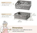 GRANNY SAYS Wicker Storage Basket for Shelves,Waterproof Gray Basket,1-Pack - Image 7