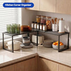 2 Packs Expandable Cabinet Shelf Organizer, Stackable Countertop Shelves - Image 5
