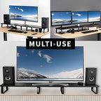 VIVO 55 inch Extra Long Monitor Stand, Wood & Steel Desktop Riser, Multi Screen, TV, Keyboard, Laptop, Ergonomic Desk and Tabletop Organizer, Black, STAND-V000D5 - Image 6