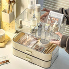 Makeup Organizer with Stackable Drawers, Bathroom Countertop Vanity Organizers and Storage, Ideal for Desk and Dresser, Great for Cosmetics, skin Care, Lipsticks, Nail Care -Cream White - Image 4