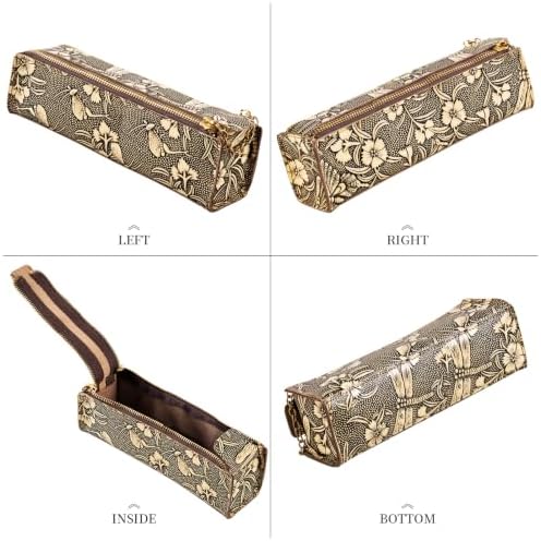 Gexmil Genuine Leather Pen Case, Hand-made Stationery Bag for Work Office - Image 4