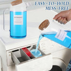 2 Sets Liquid Laundry Detergent Dispenser with Lables, 60oz Glass Laundry Detergent Dispenser, Ideal for Laundry Room Organization and Storage, for Bleach, Fabric Softener, Laundry Soap Dispensers - Image 5