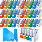 Geyee 50 Pcs Cardboard Magazine Holder Magazine File Holder, Multicolor by Geyee