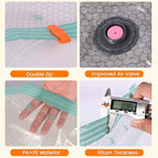 20 Pack Vacuum Storage Bags for Travel with Rechargeable Cordless Pump, Compression Packing Bags for Carry-On Luggage, Bedding & Home Storage, Space Saver Bags for Clothing Clothes, 3 Size - Image 6