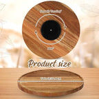 Kigley 4pcs Acacia Wood Lazy Susan Organizers Turntable for Cabinet, 12 Inch - Image 3