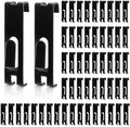 50 Pack Gridwall Hooks, Utility Notch Display Hook, Black Metal Gridwall Picture Hanger, Grid Wall Accessory for Art Clothes Painting, Panel, Pegboard, Shelf, Commercial Display by Mezchi