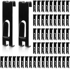 50 Pack Gridwall Hooks, Utility Notch Display Hook, Black Metal Gridwall Picture Hanger, Grid Wall Accessory for Art Clothes Painting, Panel, Pegboard, Shelf, Commercial Display by Mezchi