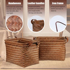 BROWNLILY Handwoven Wicker Storage Baskets, Pack of 4, Brown - Image 2