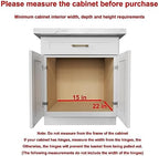Sikarou Wood Pull Out Cabinet Organizer 2 Tie 14" W x 21" D, Heavy-Duty Sliding Drawers for Inside Cabinets Storage and Organization for Kitchen, Pantry, Bathroom - Image 3
