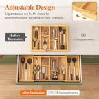 Lifewit Expandable Utensil Organizer for Kitchen Drawer, Cutlery Holder - Image 4