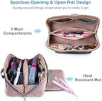 Large Hair Tools Travel Bag with Iron Mat - 2in1 Hair Tools Organizer for Hair Dryer Brush, Flat Irons, Straighteners, Curling Irons, Hair Bag, Makeup Bag, Cosmetic Bag for Travel Essentials - Image 2